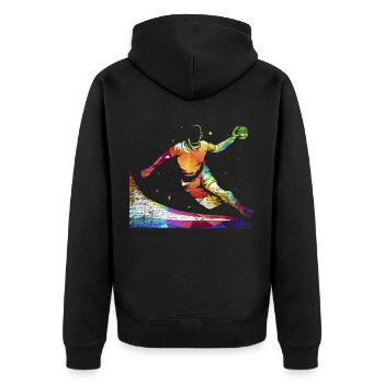 handball - Veste à capuche bio Premium Unisexe - noir - Dos - Nico (187cm)