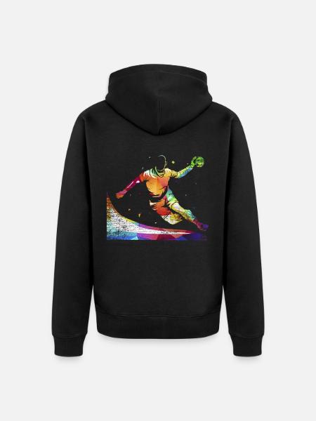 handball - Veste à capuche bio Premium Unisexe - noir