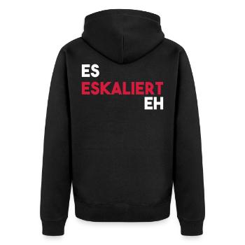ES ESCALENTS EH gift - Unisex Premium Organic Zip Hoodie - black - Back - Nico (187cm)