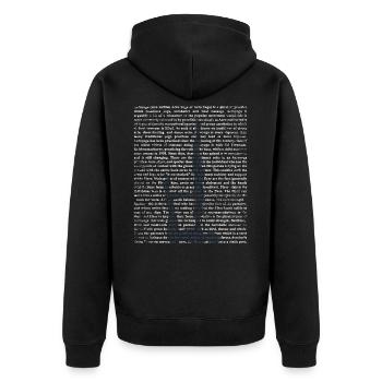 Akroyoga gift - Unisex Premium Organic Zip Hoodie - black - Back - Nico (187cm)