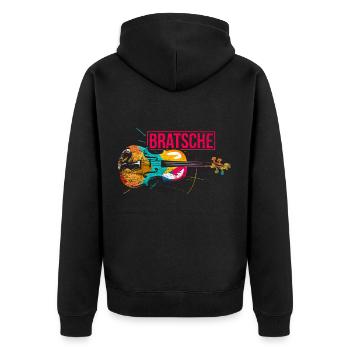 Viola Gift - Unisex Premium Organic Zip Hoodie - black - Back - Nico (187cm)