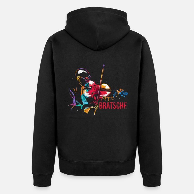 Bratsche Geschenk - Unisex Premium Bio Zip Hoodie - Schwarz
