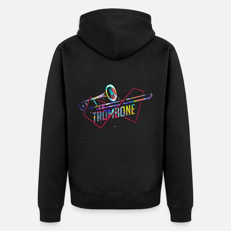 Cadeau de trombone - Veste à capuche bio Premium Unisexe - noir