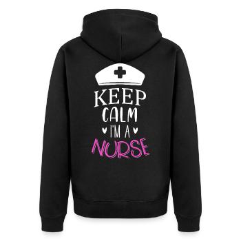 infirmière - Veste à capuche bio Premium Unisexe - noir - Dos - Nico (187cm)