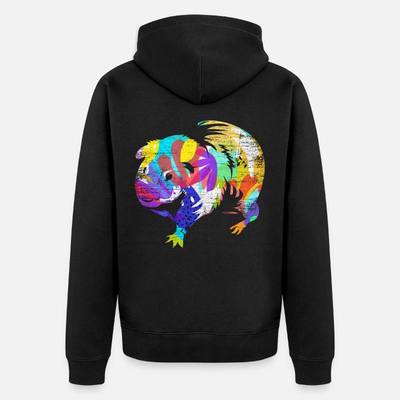 Cadeau cochon d'Inde - Veste à capuche bio Premium Unisexe - noir