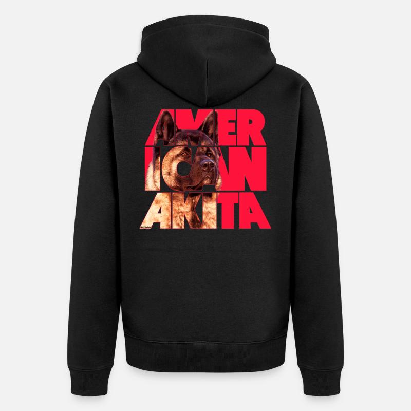 American Akita II - Veste à capuche bio Premium Unisexe - noir