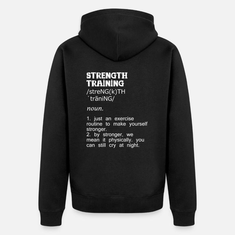 Cadeau de musculation - Veste à capuche bio Premium Unisexe - noir