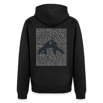 judo - Unisex Premium Organic Zip Hoodie - black - Back - Nico (187cm)