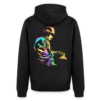 Anesthetist anesthesia gift - Unisex Premium Organic Zip Hoodie - black - Back - Nico (187cm)