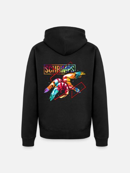 Shrimp gift - Unisex Premium Organic Zip Hoodie - black