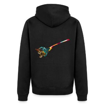 Cadeau spaghetti - Veste à capuche bio Premium Unisexe - noir - Dos - Nico (187cm)