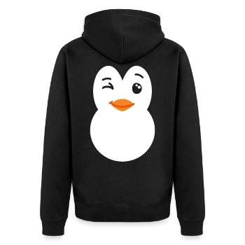 Costume de pingouin - Veste à capuche bio Premium Unisexe - noir - Dos - Nico (187cm)
