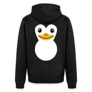 Costume de pingouin - Veste à capuche bio Premium Unisexe - noir - Dos - Nico (187cm)
