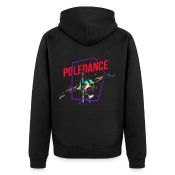Pole Dance - Unisex Premium Organic Zip Hoodie - black - Back - Nico (187cm)