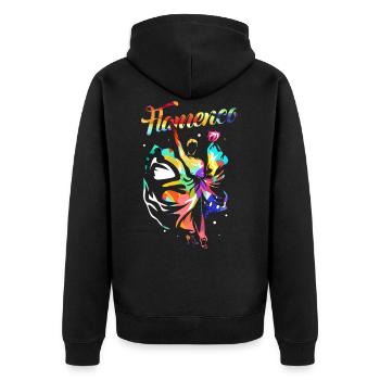 Flamenco Cadeau - Veste à capuche bio Premium Unisexe - noir - Dos - Nico (187cm)