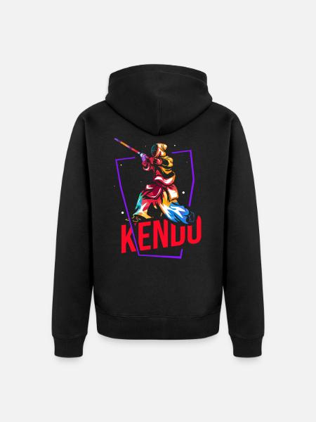 Kendo - Unisex Premium Organic Zip Hoodie - black