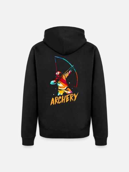 Archery gift - Unisex Premium Organic Zip Hoodie - black