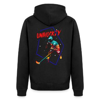 Floorball Floorball - Veste à capuche bio Premium Unisexe - noir - Dos - Nico (187cm)