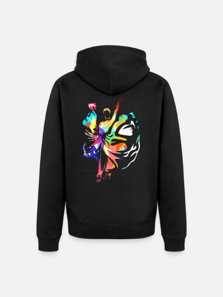 Flamenco - Unisex Premium Bio Zip Hoodie - Schwarz