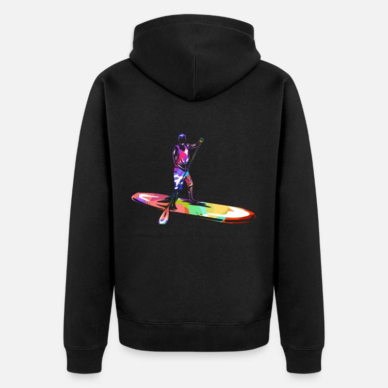 paddleboard - Veste à capuche bio Premium Unisexe - noir