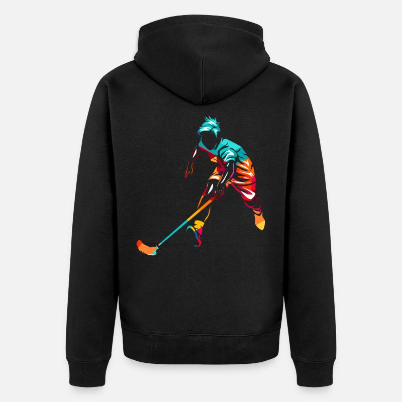 Floorball - Veste à capuche bio Premium Unisexe - noir