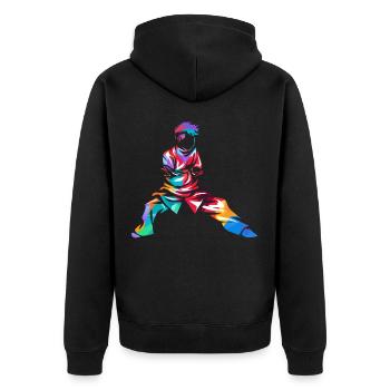 Tai chi - Veste à capuche bio Premium Unisexe - noir - Dos - Nico (187cm)