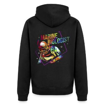 Cadeau de biologie marine - Veste à capuche bio Premium Unisexe - noir - Dos - Nico (187cm)