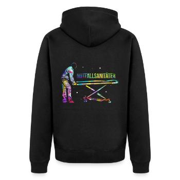 Emergency Paramedic Gift - Unisex Premium Organic Zip Hoodie - black - Back - Nico (187cm)