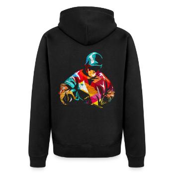 Cadeau chirurgien - Veste à capuche bio Premium Unisexe - noir - Dos - Nico (187cm)