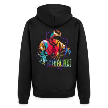 Neurosurgeon Doctor Gift - Unisex Premium Organic Zip Hoodie - black - Back - Nico (187cm)