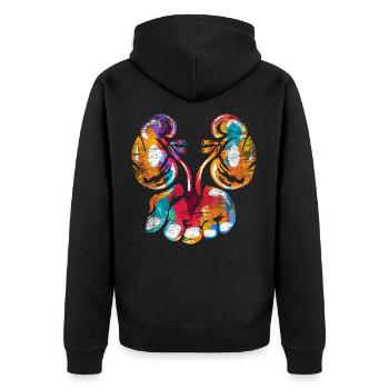 Urologist - Unisex Premium Organic Zip Hoodie - black - Back - Nico (187cm)