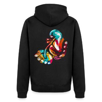 Urologist Gift - Unisex Premium Organic Zip Hoodie - black - Back - Nico (187cm)