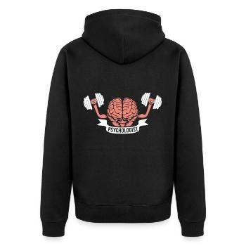 Cadeau psychologue - Veste à capuche bio Premium Unisexe - noir - Dos - Nico (187cm)