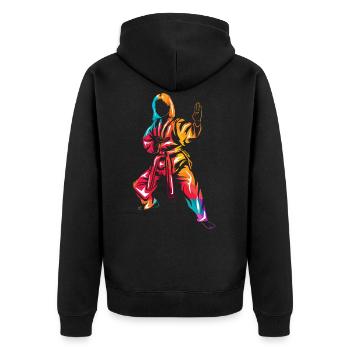 Hapkido - Veste à capuche bio Premium Unisexe - noir - Dos - Nico (187cm)