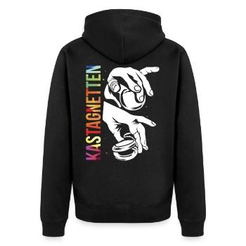 ALJ CW33 Castanets Ger 873 - Unisex Premium Organic Zip Hoodie - black - Back - Nico (187cm)