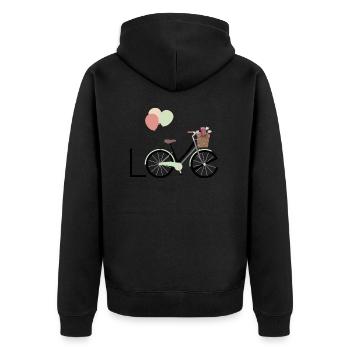 J'aime ma conception de vélo - Veste à capuche bio Premium Unisexe - noir - Dos - Nico (187cm)