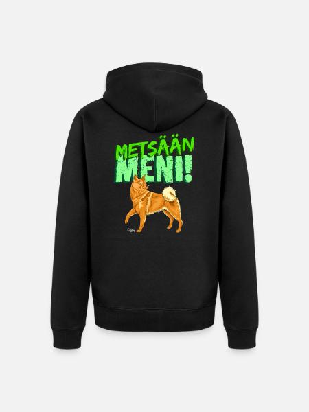 spkmetsaanmeni - Premium unisex luomu-huppari vetoketjulla - musta