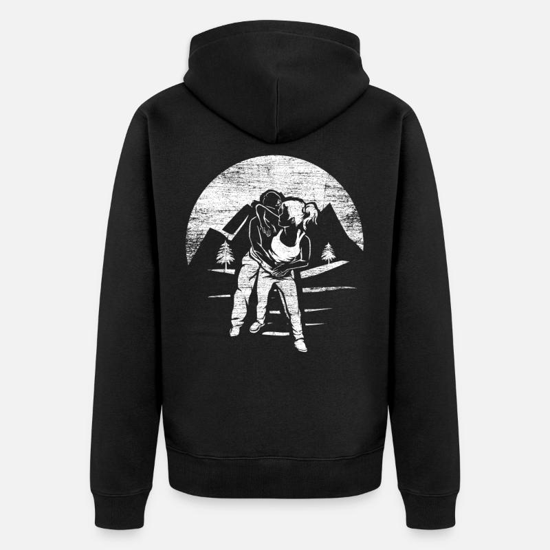 Cadeau krav maga - Veste à capuche bio Premium Unisexe - noir
