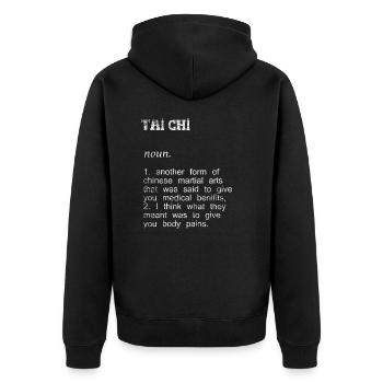 Cadeau de Tai Chi - Veste à capuche bio Premium Unisexe - noir - Dos - Nico (187cm)