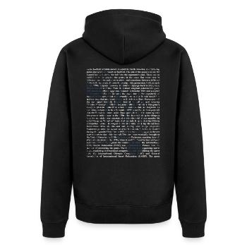 Cadeau de babyfoot - Veste à capuche bio Premium Unisexe - noir - Dos - Nico (187cm)