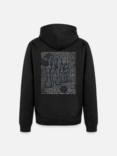 Tischfußball Geschenk - Unisex Premium Bio Zip Hoodie - Schwarz