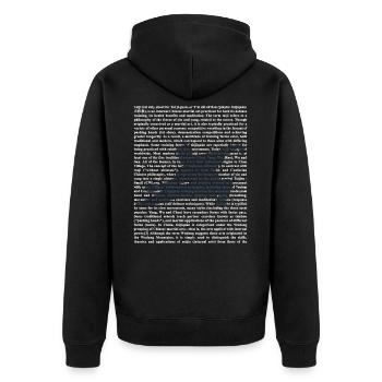 Tai chi - Veste à capuche bio Premium Unisexe - noir - Dos - Nico (187cm)