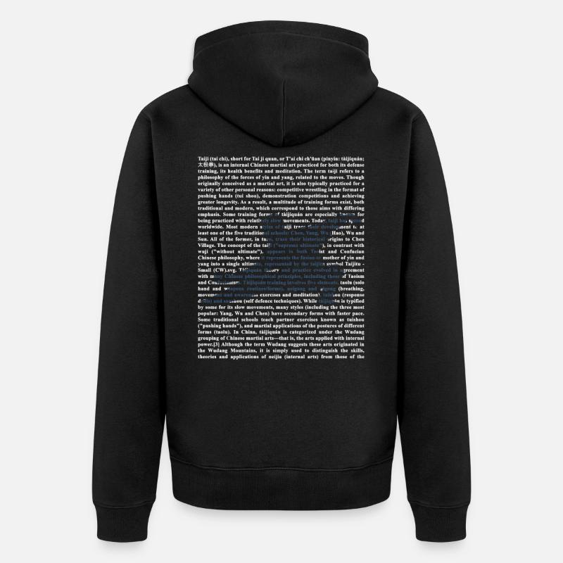 Tai chi - Veste à capuche bio Premium Unisexe - noir