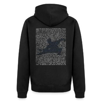 Tai Chi gift - Unisex Premium Organic Zip Hoodie - black - Back - Nico (187cm)