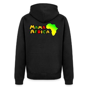 Afrique - Afrique - Afrique - Mama Africa - Veste à capuche bio Premium Unisexe - noir - Dos - Nico (187cm)