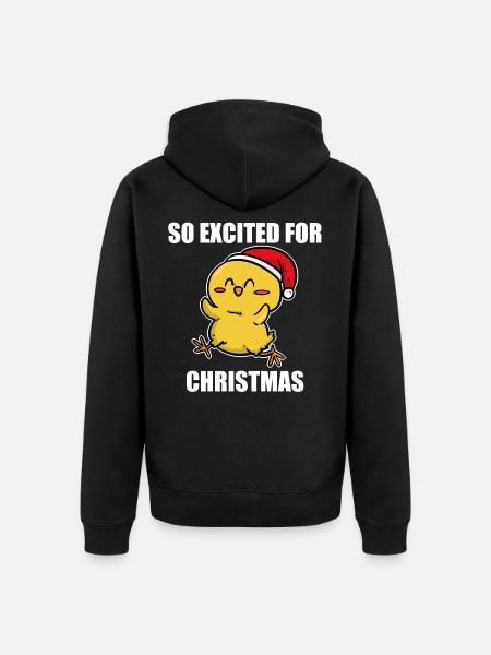 Christmas bird - Unisex Premium Organic Zip Hoodie - black