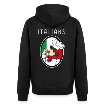 italien - Veste à capuche bio Premium Unisexe - noir - Dos - Nico (187cm)