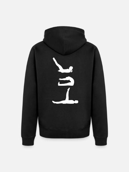Pilates silhouette - Unisex Premium Organic Zip Hoodie - black