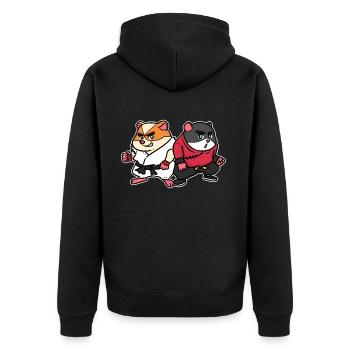 Cobayes - Veste à capuche bio Premium Unisexe - noir - Dos - Nico (187cm)
