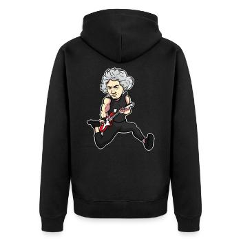 Ludwig van Beethoven - Unisex Premium Bio Zip Hoodie - Schwarz - Hinten - Nico (187cm)